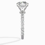 Pave Eternity Band Hidden Halo Ring Engagement Ring