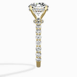 Pave Eternity Band Hidden Halo Ring Engagement Ring