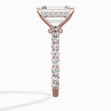 Pave Eternity Band Hidden Halo Ring Engagement Ring