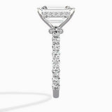 Pave Eternity Band Hidden Halo Ring Engagement Ring