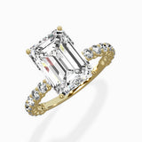 Pave Eternity Band Hidden Halo Ring Engagement Ring