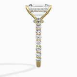 Pave Eternity Band Hidden Halo Ring Engagement Ring
