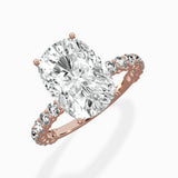 Pave Eternity Band Hidden Halo Ring Engagement Ring