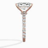 Pave Eternity Band Hidden Halo Ring Engagement Ring