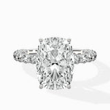 Pave Eternity Band Hidden Halo Ring Engagement Ring