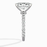 Pave Eternity Band Hidden Halo Ring Engagement Ring