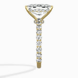 Pave Eternity Band Hidden Halo Ring Engagement Ring