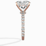 Pave Eternity Band Hidden Halo Ring Engagement Ring