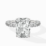 Pave Eternity Band Hidden Halo Ring Engagement Ring