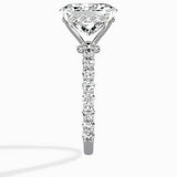 Pave Eternity Band Hidden Halo Ring Engagement Ring