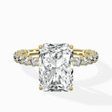 Pave Eternity Band Hidden Halo Ring Engagement Ring