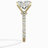Pave Eternity Band Hidden Halo Ring Engagement Ring