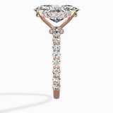 Pave Eternity Band Hidden Halo Ring Engagement Ring
