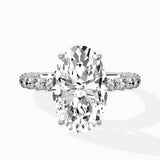 Pave Eternity Band Hidden Halo Ring Engagement Ring