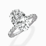 Pave Eternity Band Hidden Halo Ring Engagement Ring