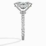 Pave Eternity Band Hidden Halo Ring Engagement Ring