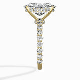 Pave Eternity Band Hidden Halo Ring Engagement Ring