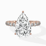 Pave Eternity Band Hidden Halo Ring Engagement Ring