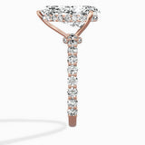 Pave Eternity Band Hidden Halo Ring Engagement Ring