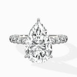 Pave Eternity Band Hidden Halo Ring Engagement Ring
