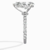 Pave Eternity Band Hidden Halo Ring Engagement Ring