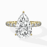 Pave Eternity Band Hidden Halo Ring Engagement Ring