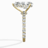 Pave Eternity Band Hidden Halo Ring Engagement Ring