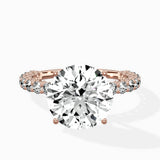 Pave Eternity Band Hidden Halo Ring Engagement Ring