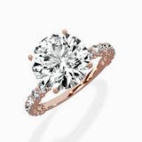 Pave Eternity Band Hidden Halo Ring Engagement Ring