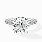 Pave Eternity Band Hidden Halo Ring Engagement Ring