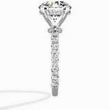Pave Eternity Band Hidden Halo Ring Engagement Ring