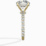 Pave Eternity Band Hidden Halo Ring Engagement Ring