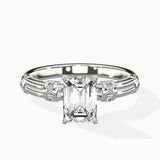 Ornate Six Prong Vintage Solitaire Ring Engagement Ring