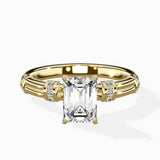 Ornate Six Prong Vintage Solitaire Ring Engagement Ring