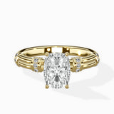 Ornate Six Prong Vintage Solitaire Ring Engagement Ring