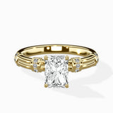 Ornate Six Prong Vintage Solitaire Ring Engagement Ring