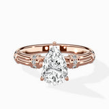 Ornate Six Prong Vintage Solitaire Ring Engagement Ring