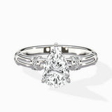 Ornate Six Prong Vintage Solitaire Ring Engagement Ring