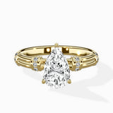 Ornate Six Prong Vintage Solitaire Ring Engagement Ring