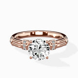 Ornate Six Prong Vintage Solitaire Ring Engagement Ring