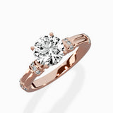 Ornate Six Prong Vintage Solitaire Ring Engagement Ring