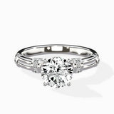 Ornate Six Prong Vintage Solitaire Ring Engagement Ring