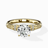 Ornate Six Prong Vintage Solitaire Ring Engagement Ring