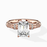 Ornate Six Prong Vintage Solitaire Ring Engagement Ring