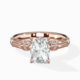 Ornate Six Prong Vintage Solitaire Ring Engagement Ring