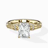 Ornate Six Prong Vintage Solitaire Ring Engagement Ring
