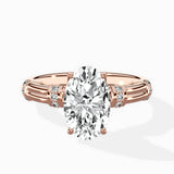 Ornate Six Prong Vintage Solitaire Ring Engagement Ring
