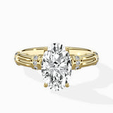 Ornate Six Prong Vintage Solitaire Ring Engagement Ring