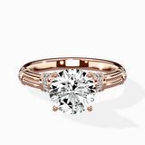 Ornate Six Prong Vintage Solitaire Ring Engagement Ring