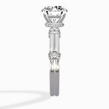 Ornate Six Prong Vintage Solitaire Ring Engagement Ring